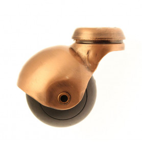 Roulette Sphérique Pivotante 50mm à oeil (couleur cuivre)