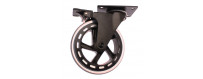 Roulettes pivotantes sur platine pour petit mobilier et manutention