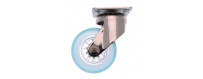 Roulettes pivotantes sur platine pour petit mobilier et manutention