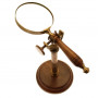 Loupe sur Pied x5 Finition Laiton Vieillie.
