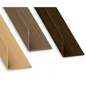 Cornières Égales en PVC couleurs Bois de 2 mètres