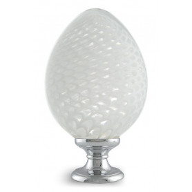 boule d'escalier Maille Ovoïde blanc opaque