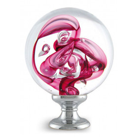 boule d'escalier tubes de bulles rose fuschia