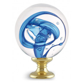 boule d'escalier tubes de bulles bleues