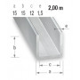 Les Profilés U en Aluminium Brut de 2 mètres