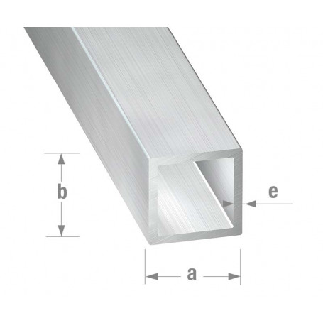 Tube Carré Aluminium - 1 Mètre - Profilé Creux 15x15mm à 150x150mm - Qualité AlMgSi0,5