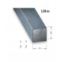 Les fers carrés en acier étiré de 6 mm en 1 mètre de longueur