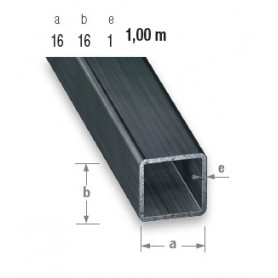 Tube carré en acier profilé à froid de 16 mm X 16 mm en 1 mètre