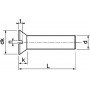 Les vis métaux à tête fraisée fendue en inox A4 marine