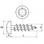 Les Vis à Tôles ou Parker à Tête Cylindrique ou ronde torx en inox A4