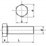 Vis Métaux Tête Hexagonale Entièrement Filetée Inox Marine A4.