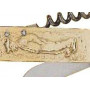 Couteau de poche type Suisse en laiton à tire-bouchon et deux lames