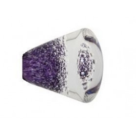 Bouton de Meuble Conique Micro Bulles Hyacinthe avec Insert