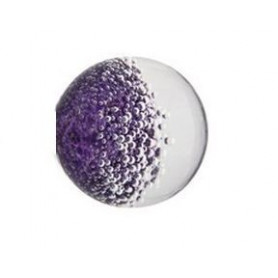 Bouton de Meuble Sphérique Micro Bulles Hyacinthe avec Insert