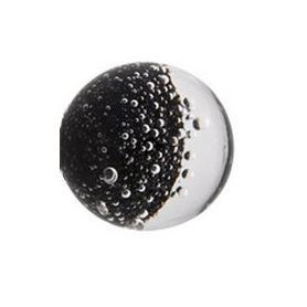 Bouton de Meuble Sphérique Micro Bulles Noir avec Insert