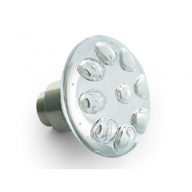 bouton de porte disque bulles de fleur incolore