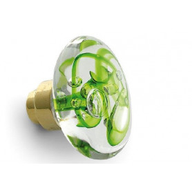 bouton de porte disque tubes de bulles vert anis