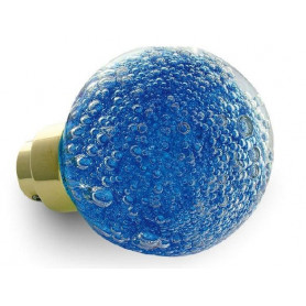 bouton de porte micro bulles bleues