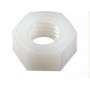 Les écrous hexagonaux en plastique ou nylon blanc