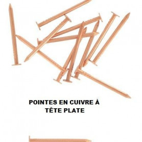 Les pointes en cuivre à tête plate