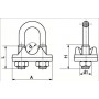 Serre Cable Etrier Inox A4 Marine