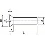 Vis Métaux Tête Fraisée Fendue Laiton