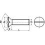 Vis Métaux à Tête Fraisée Bombée TFB  fendues en Laiton