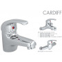 Mitigeur Bain-Douche Cardiff Chrome