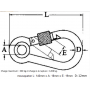 Les mousquetons à oeil avec vis de sécurité en inox A4 marine
