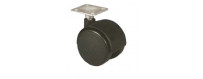 Roulettes pivotantes sur platine pour petit mobilier et manutention