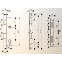 Serrure réversible pour menuiserie métallique entraxe de 92 mm