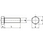 Vis Métaux Tête Hexagonale TH Entièrement Filetée en laiton.