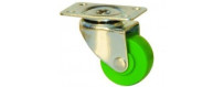 Roulettes pivotantes sur platine pour petit mobilier et manutention