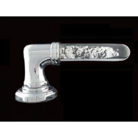 Béquille Alberto verre et paillettes d'Argent