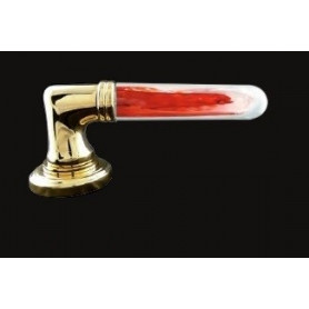 Béquille de Porte Alberto Thalasso Blanc et Rouge Carmin