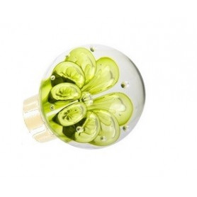 bouton de porte sphérique bulles de fleur Vert Anis Laiton