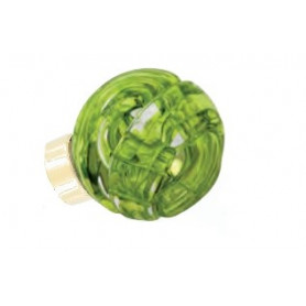 bouton de porte sphérique Lavallière Vert Anis Laiton