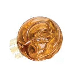 bouton de porte sphérique Lavallière Jaune Topaze Laiton