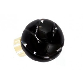 bouton de porte sphérique Lavallière Noir Laiton
