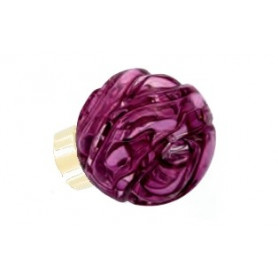 bouton de porte sphérique Lavallière Rose Fuchsia Laiton
