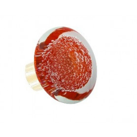 bouton de porte en verre forme disque microbulles Chili Laiton
