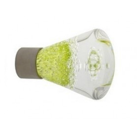 Bouton de Meuble Conique Micro Bulles Vert Anis avec Embase
