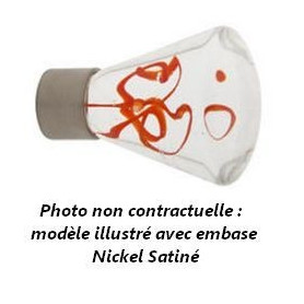 Bouton de Meuble Conique Tubes de Bulles Chili avec Embase