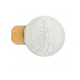 Bouton de Meuble Sphérique Micro Bulles Incolore avec Embase