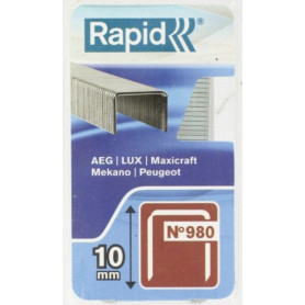 Agrafes 10 mm fil plat Rapid No  5 - 980