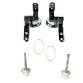 Ensemble fixation métal pour abattant bois massif