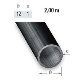 Tube rond en acier de 12 mm et deux mètres de long