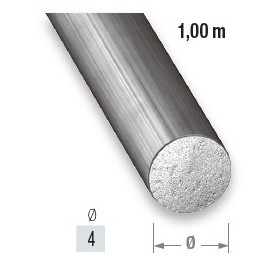 Rond acier étiré de 4 mm en 1 mètre de long