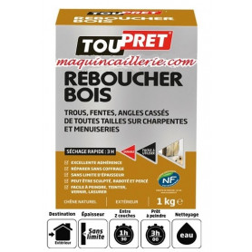 Enduit en poudre Reboucher bois Toupret 1 Kilo