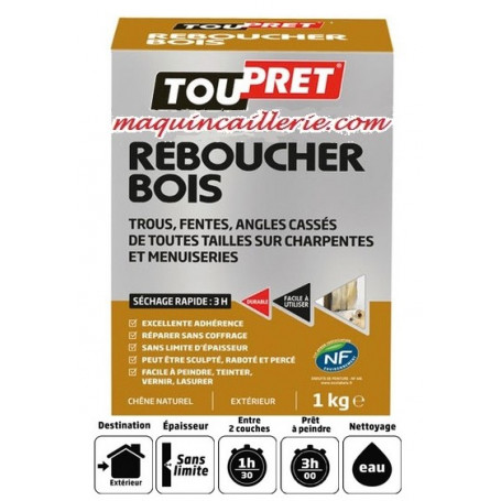 Enduit en poudre Reboucher bois Toupret 1 Kilo